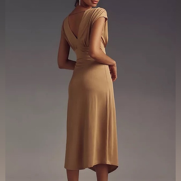 By Anthropologie V-Neck Ring Midi Dress-XL-NWT - Picture 3 of 8